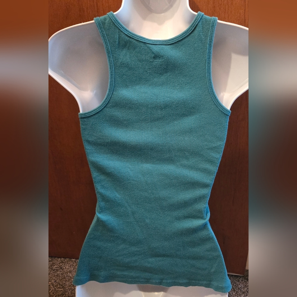 Mossimo teal tank top szL - Picture 4 of 5